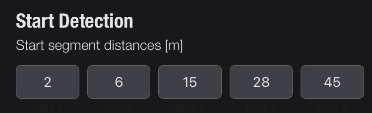 start segment settings